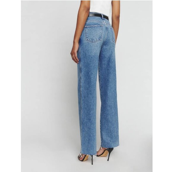 Reformation Val 90s Mid Rise Straight Jeans 31" / Size 29 / Colorado Blue - Picture 3 of 10